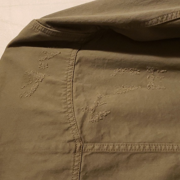 Free People Moonchild Distressed Green Jacket - Picture 11 of 13